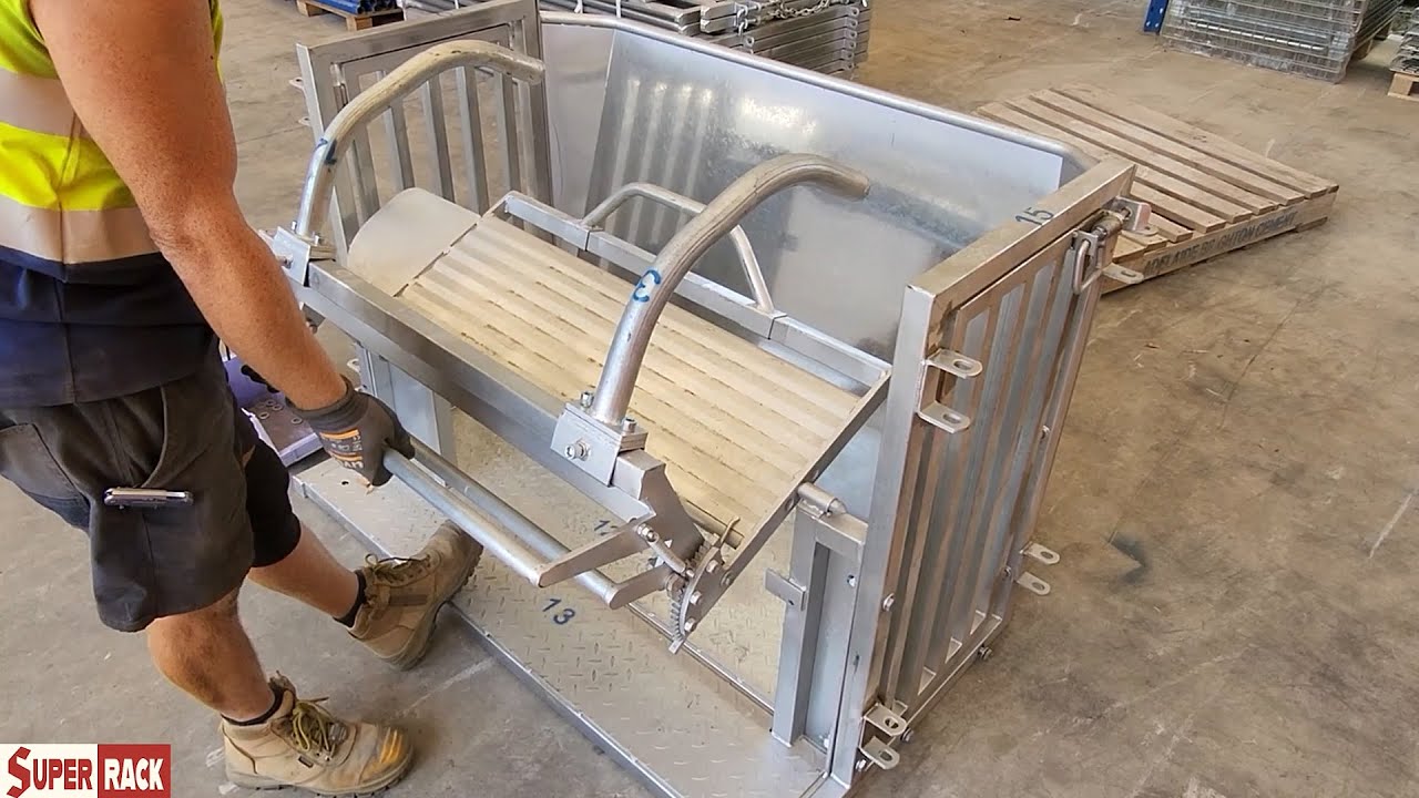 Sheep Turnover Crate Catcher Installation