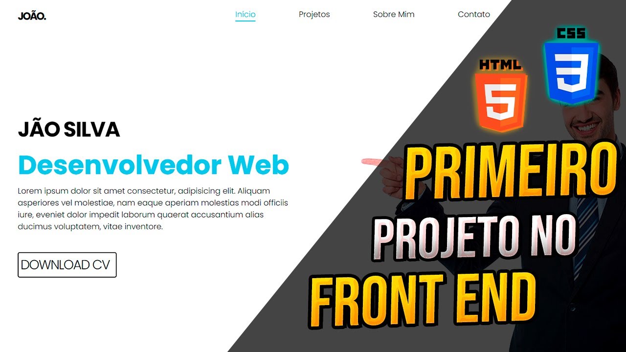 Portfolio pessoal com HTML,CSS E JS (Passo a passo) #1 | Treinando Front End