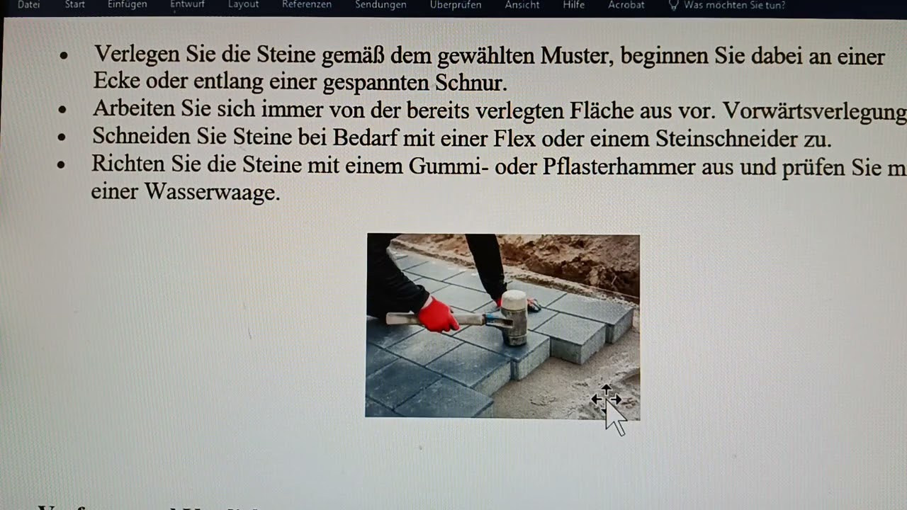 Gartenweg anlegen, Pflastern