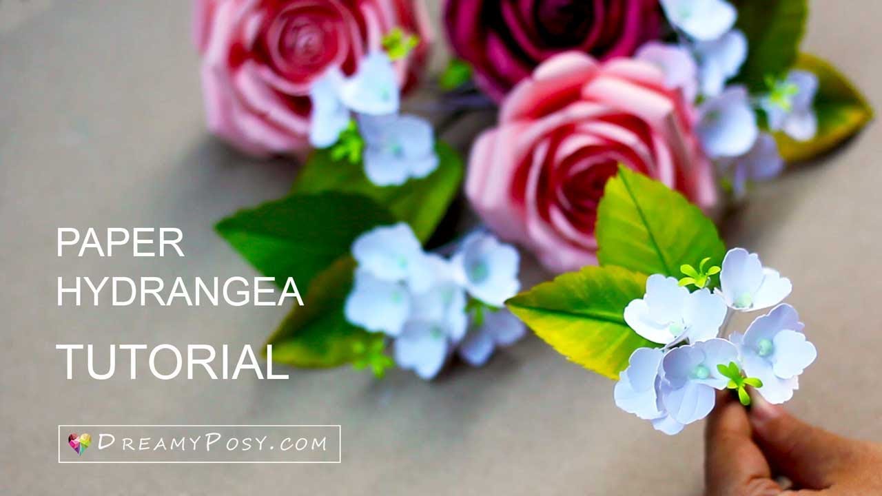 Paper Hydrangea tutorial, step by step