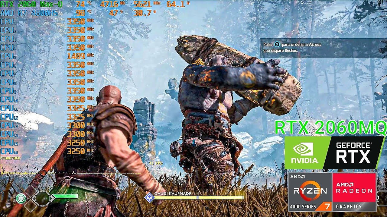God of War PC - MAXED OUT on RTX 2060 Max-Q LAPTOP (ZEPHYRUS G14)[FULL STATS]