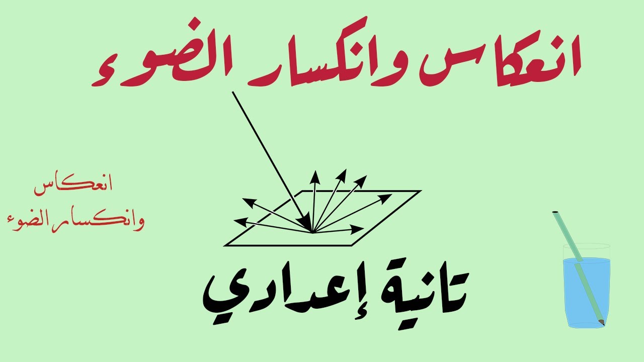 انعكاس وانكسار الضوء ‪علوم تانية اعدادي الترم التاني 2025