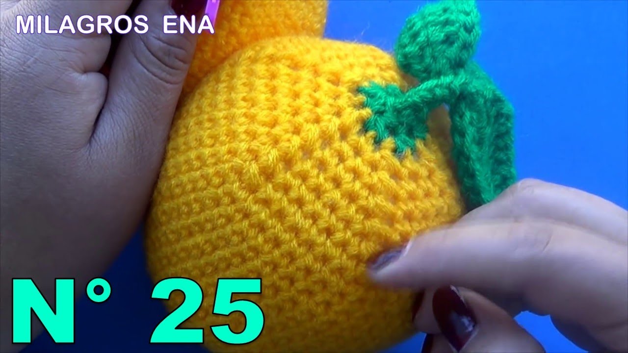 Manualidades Milagros Ena N° 25: Naranjas tejidas a crochet para adorno de cocina