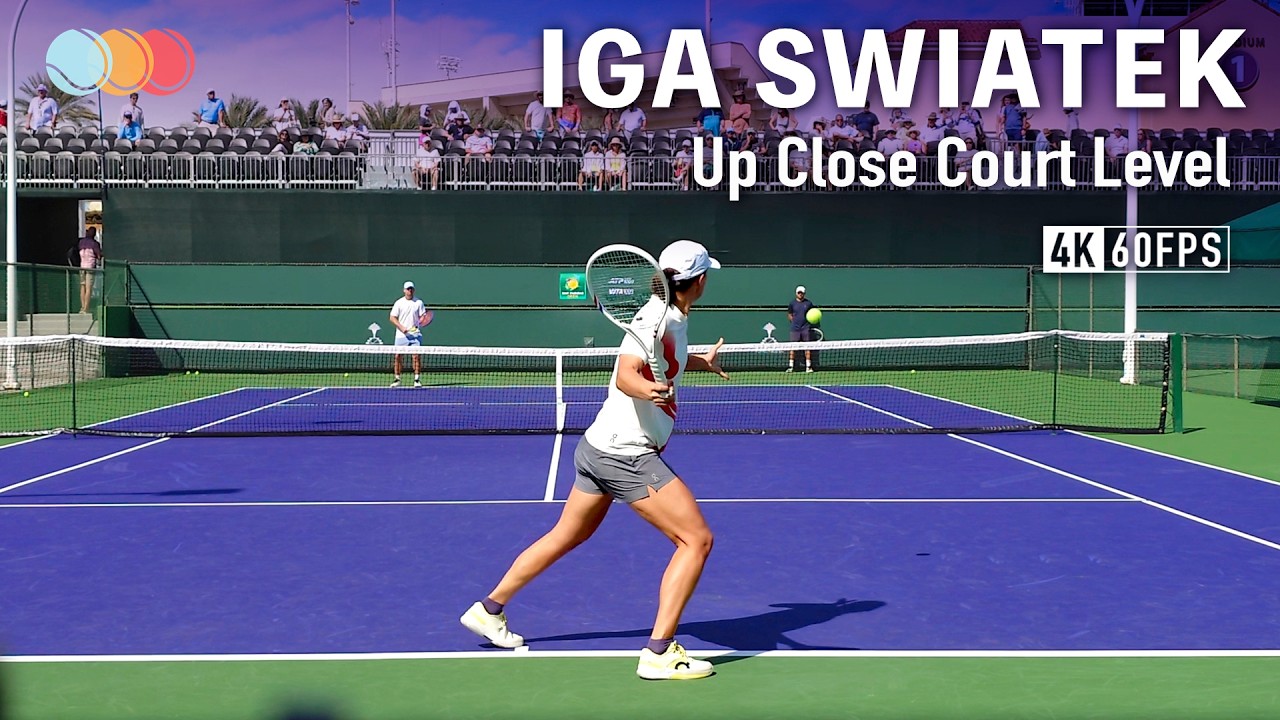 Iga Swiatek  | Up Close Court Level Practice