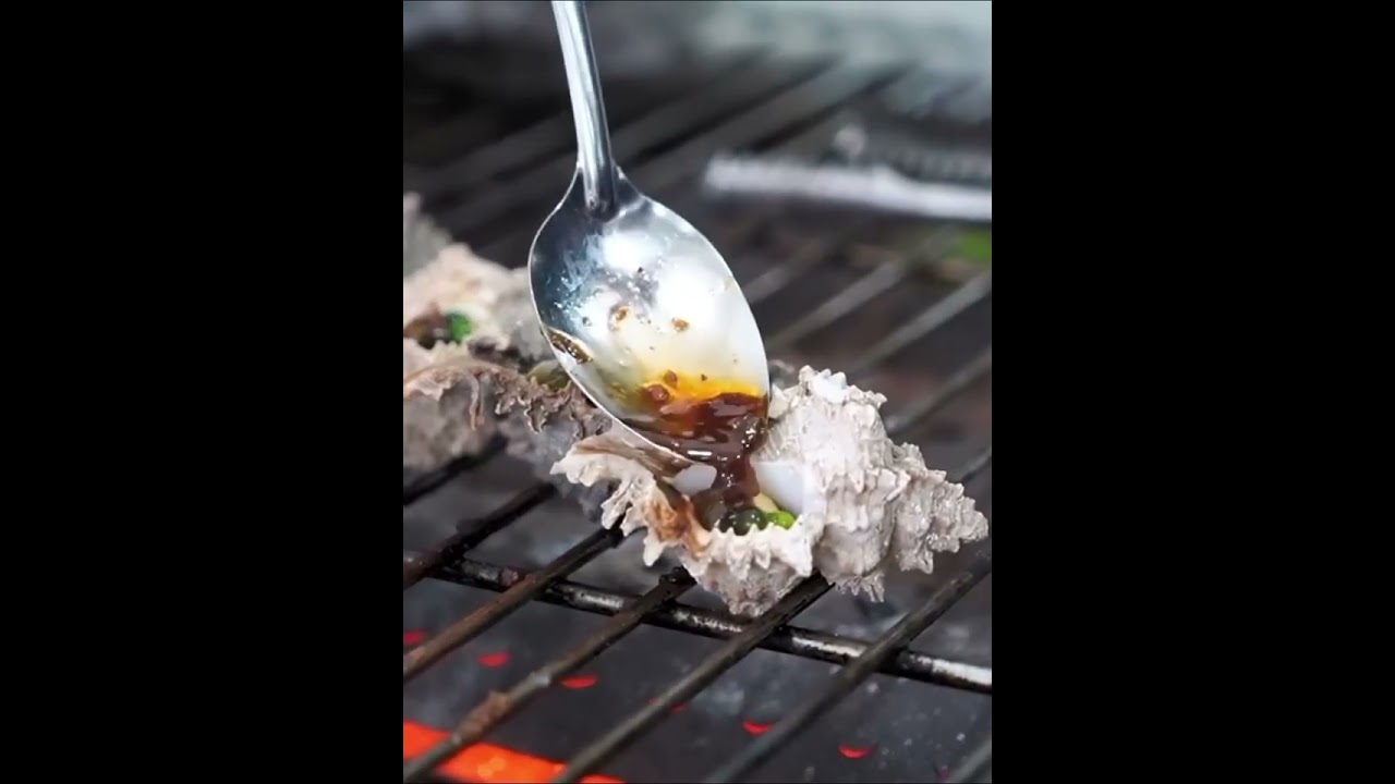 Charcoal-Grilled Sea Snails🐚🐚🐚🔥🔥🔥