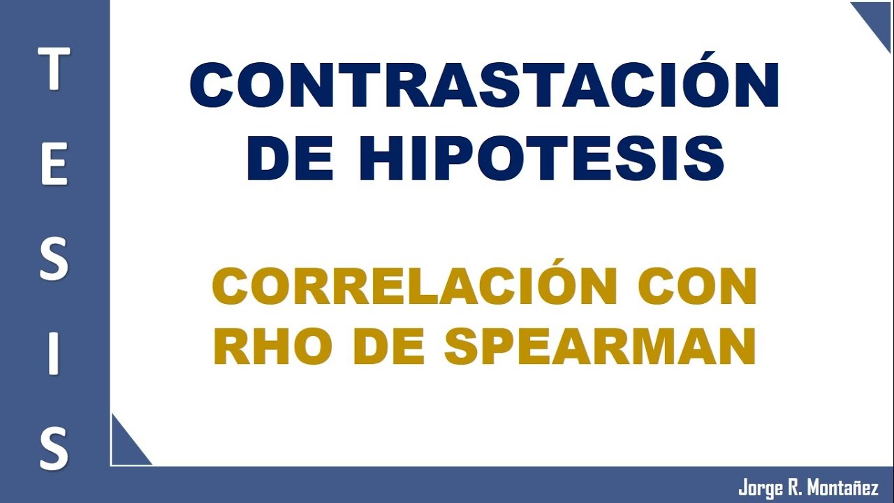CORRELACION DE SPEARMAN