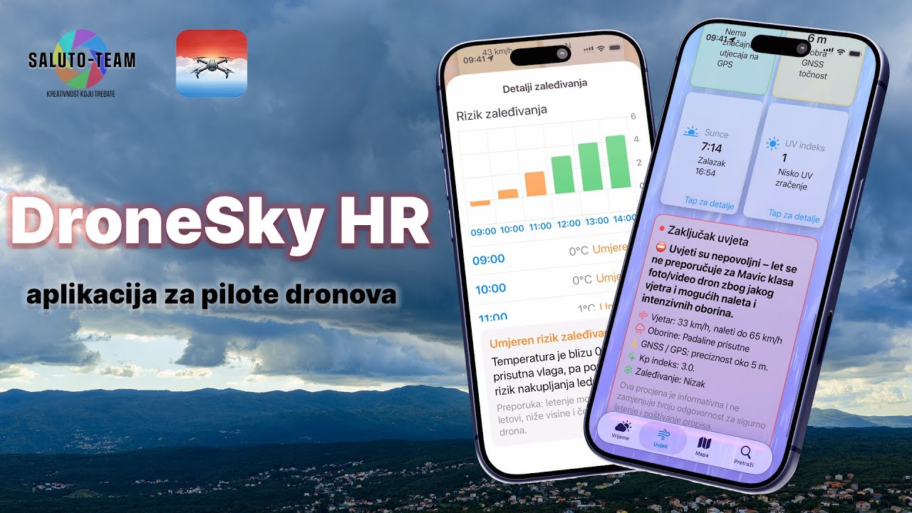 DroneSky HR – Profesionalna aplikacija za planiranje leta dronova u Hrvatskoj | Saluto-Team | 4K