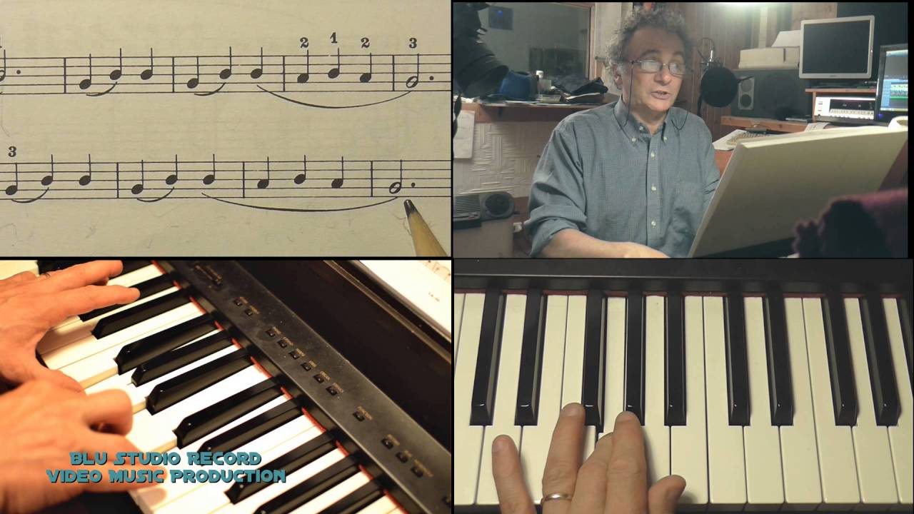 [13] Lezioni di pianoforte a tre mani - School of piano - Beyer pag.17 - var.5+6
