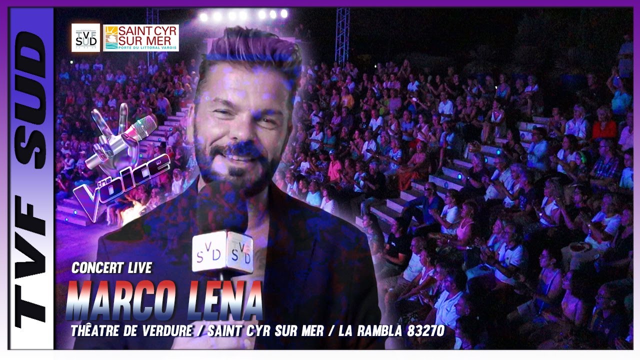 The Voice Marco Lena à Saint-Cyr-sur-mer au théâtre de verdure une voix en OR un concert complet !