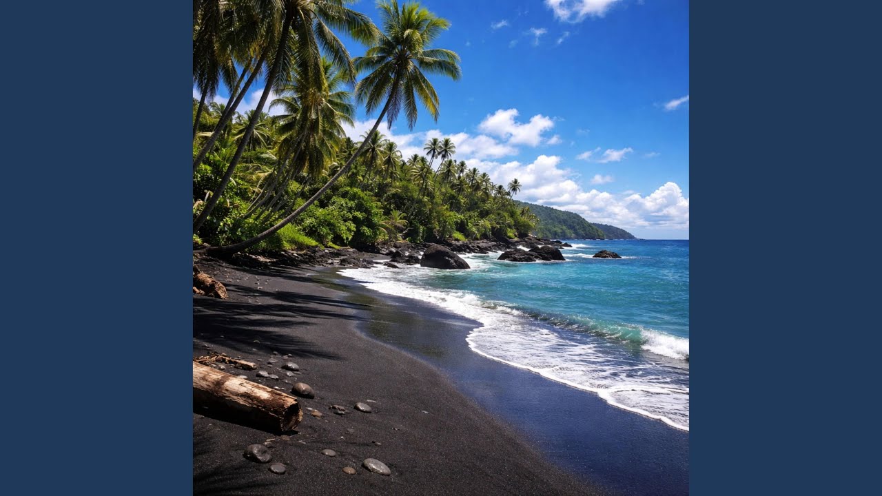 A Beach With Black Sand