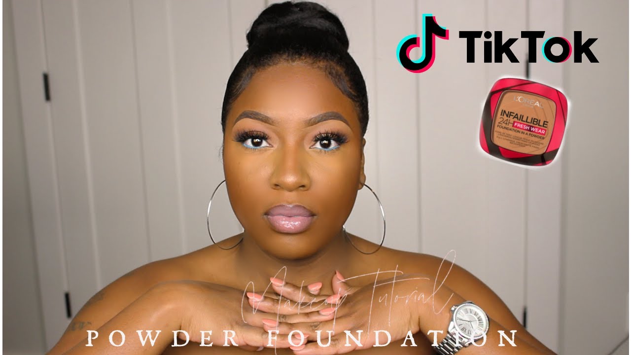 TESTING VIRAL TIK TOK MAKEUP | LOREAL INFALLIBLE POWDER FOUNDATION