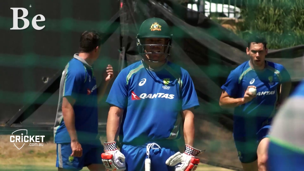 David Warner mic'd up in the nets