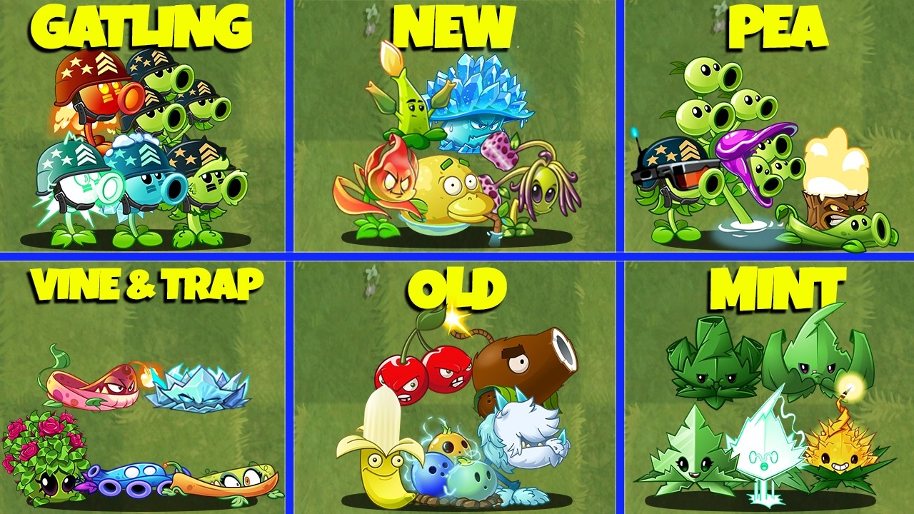 6 Team GATLING x NEW x PEA x VINE x OLD x MINT Battlez - Who Will WIn? - PvZ 2 Battlez