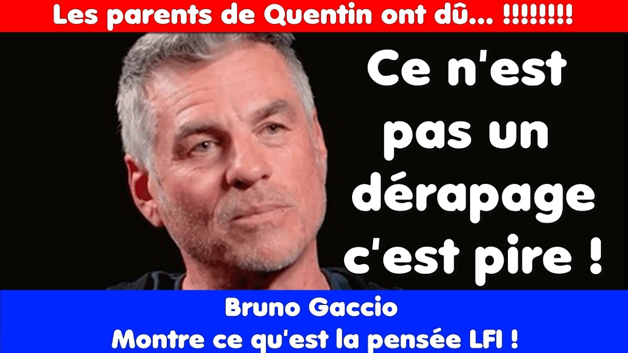 Bruno Gaccio LFI des propos r&eacute;pugnants &agrave; vomir pour les parents de Quentin Deranque !