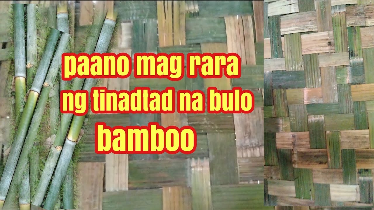 Paano mag rara ng tinadtad na bolo bamboo