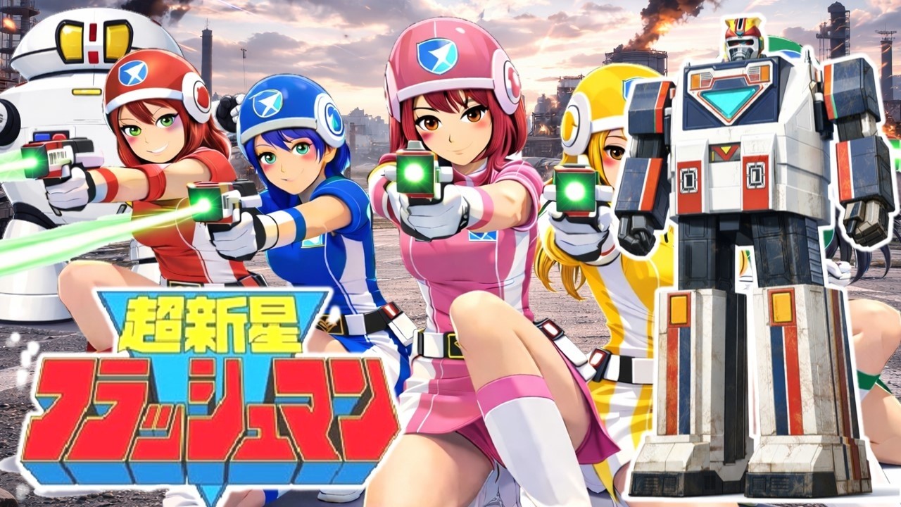 フラッシュマン OP & ED ファイティングポーズ、フラッシュマン!   北原拓 AIcover