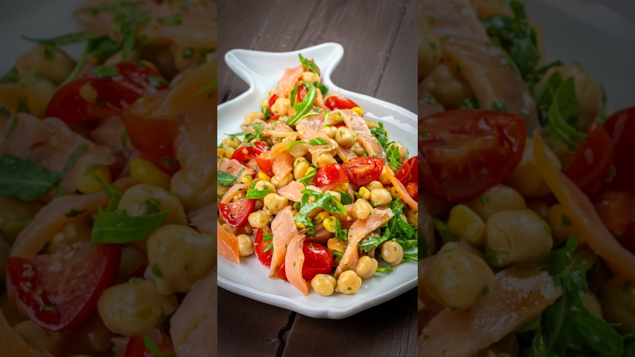 INSALATA DI CECI E SALMONE
