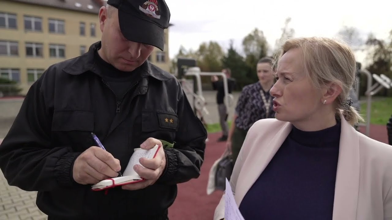 PSP Wadowice - Szkoła CKZiU nr 1 ewakuacja