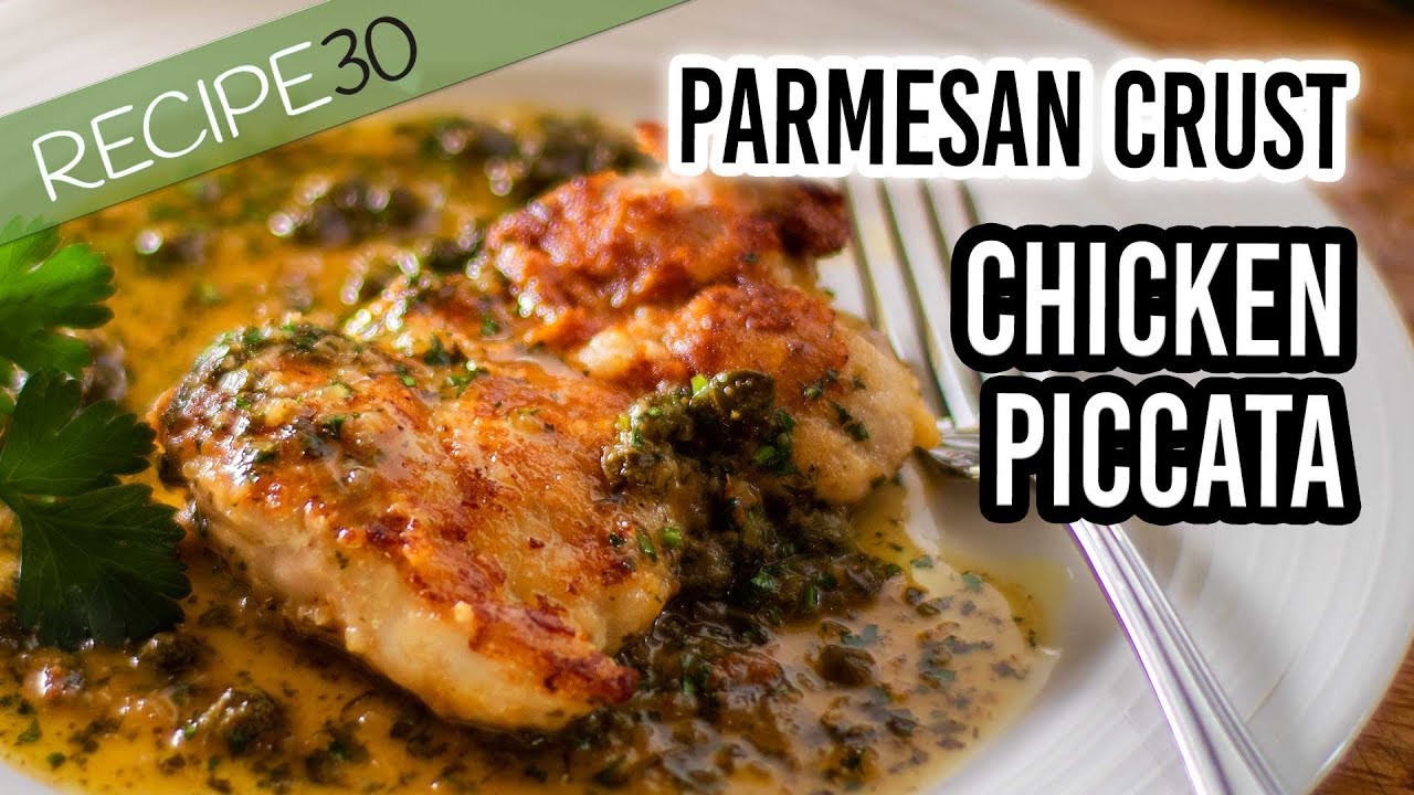 Chicken Piccata with a Parmesan Crust made with thighs