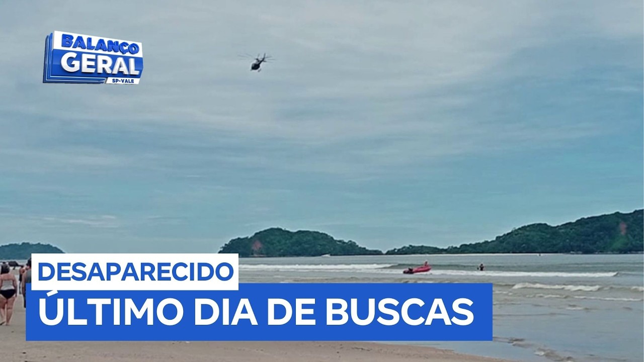 Bombeiros estão em último dia de buscas por adolescente desaparecido no mar de São Sebastião (SP)