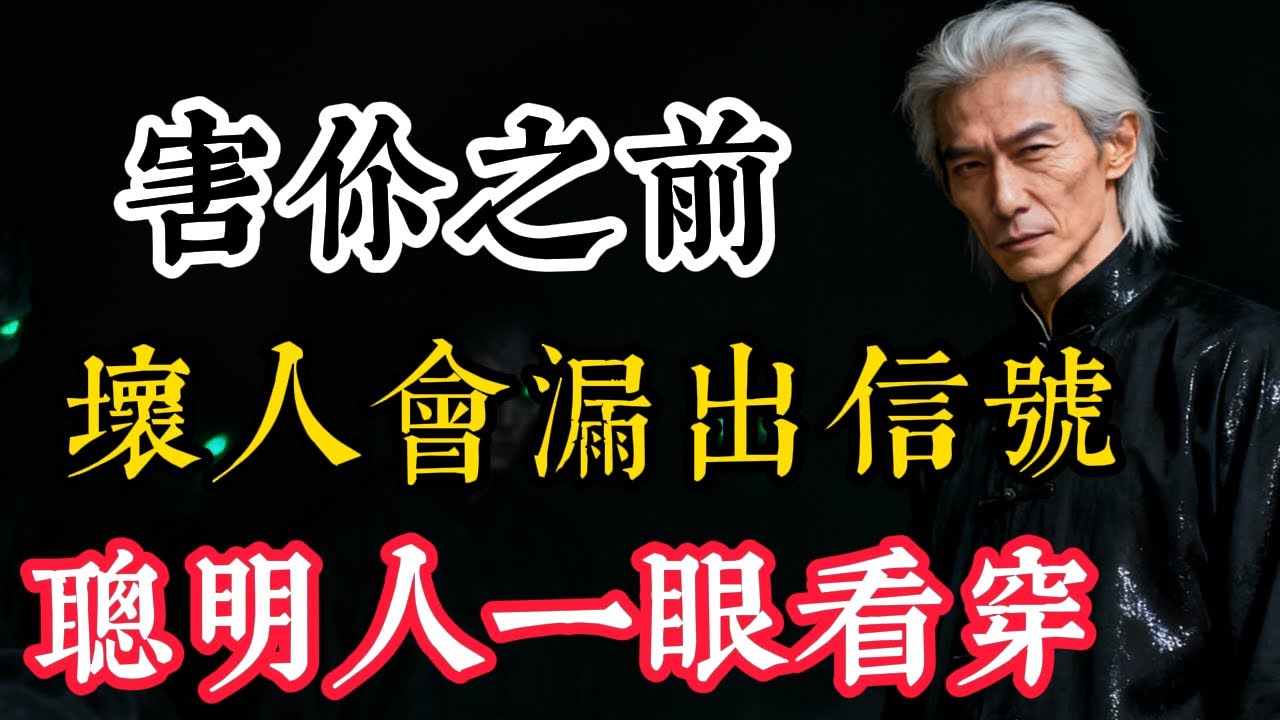 壞人害你之前，會露出哪些信號？聰明人一眼就能看穿！#人性覺悟 #識人術　#人心難測 #人際關繫　#防人之心