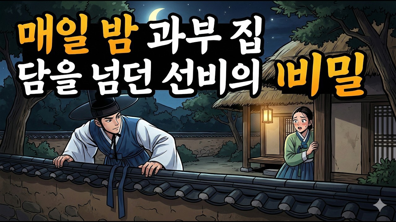 매일밤 과부집 담을 넘은 선비의 비밀ㅣ야담ㅣ오디오북ㅣ옛날이야기ㅣ민담ㅣ전설ㅣ설화ㅣ수면ㅣ수면동화ㅣ잠잘때ㅣ과부