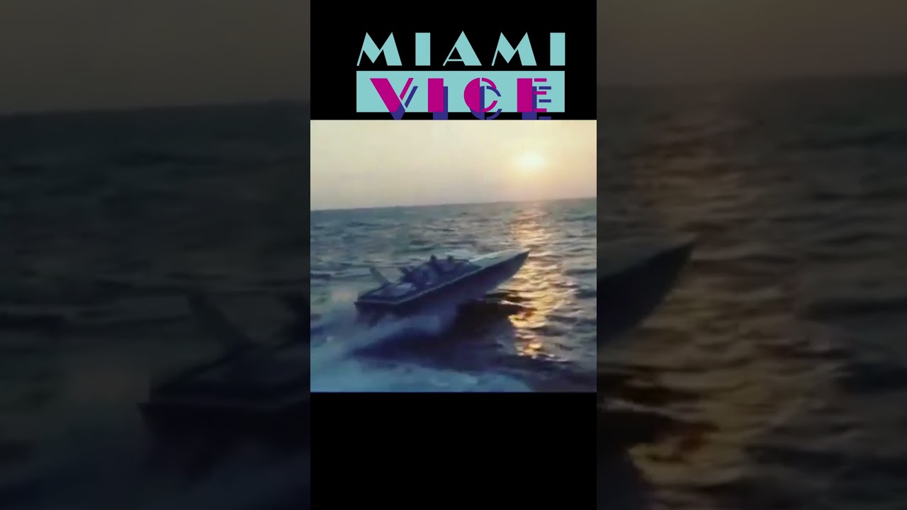 Miami Vice Crocket and Tubbs in the ChrisCraft Stinger 390X