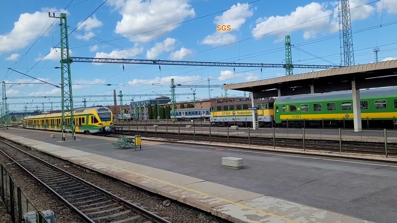 Szombathely: Sz 9173 train (Szentgotthárd - Sopron). EMU nr. 415 502