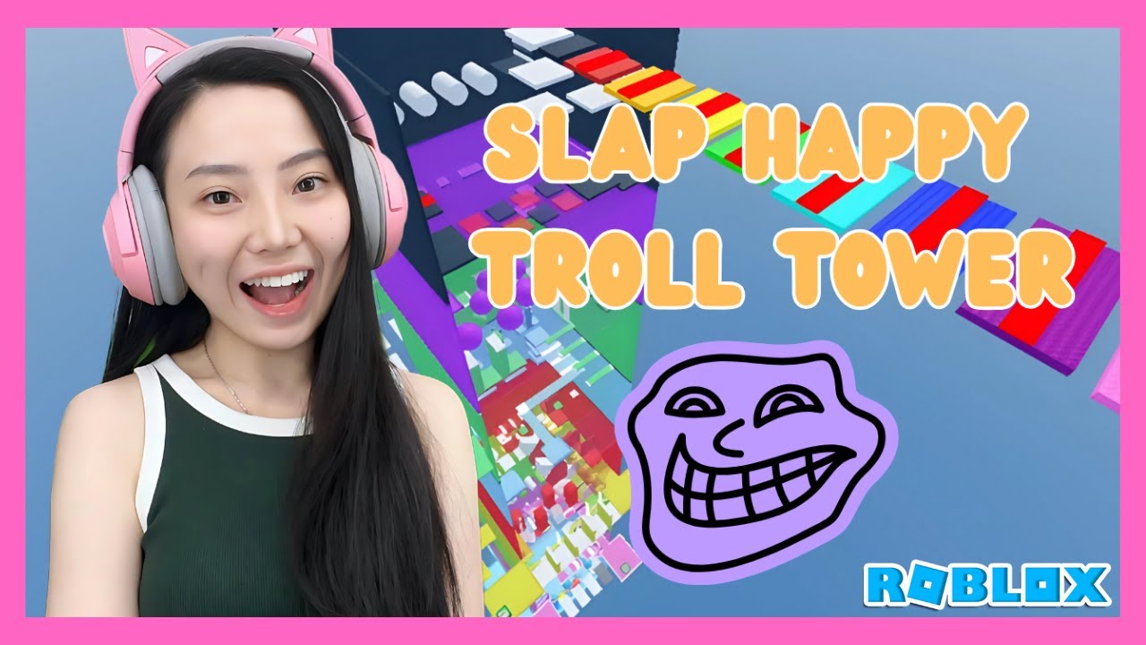 On Mic Mabar Sama Bocil Roblox !!! Slap Happy Troll Tower 🖐 - Roblox Indonesia
