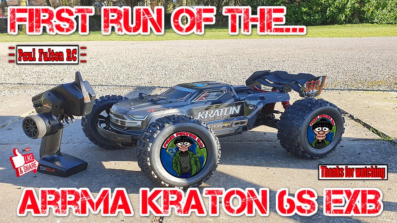 First bash run of the Arrma Kraton EXB RC running EZRUN MAX6 ESC 1650KV Motor Combo.