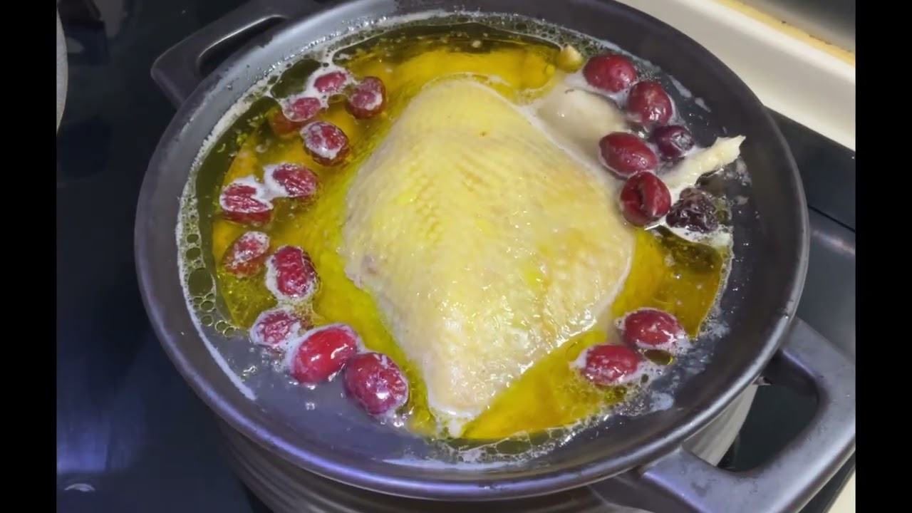 一鍋到底—暖呼呼 人蔘紅棗燉雞湯～煲湯開補囉！ #cooking #料理 #美食分享日常 #food #delicious #