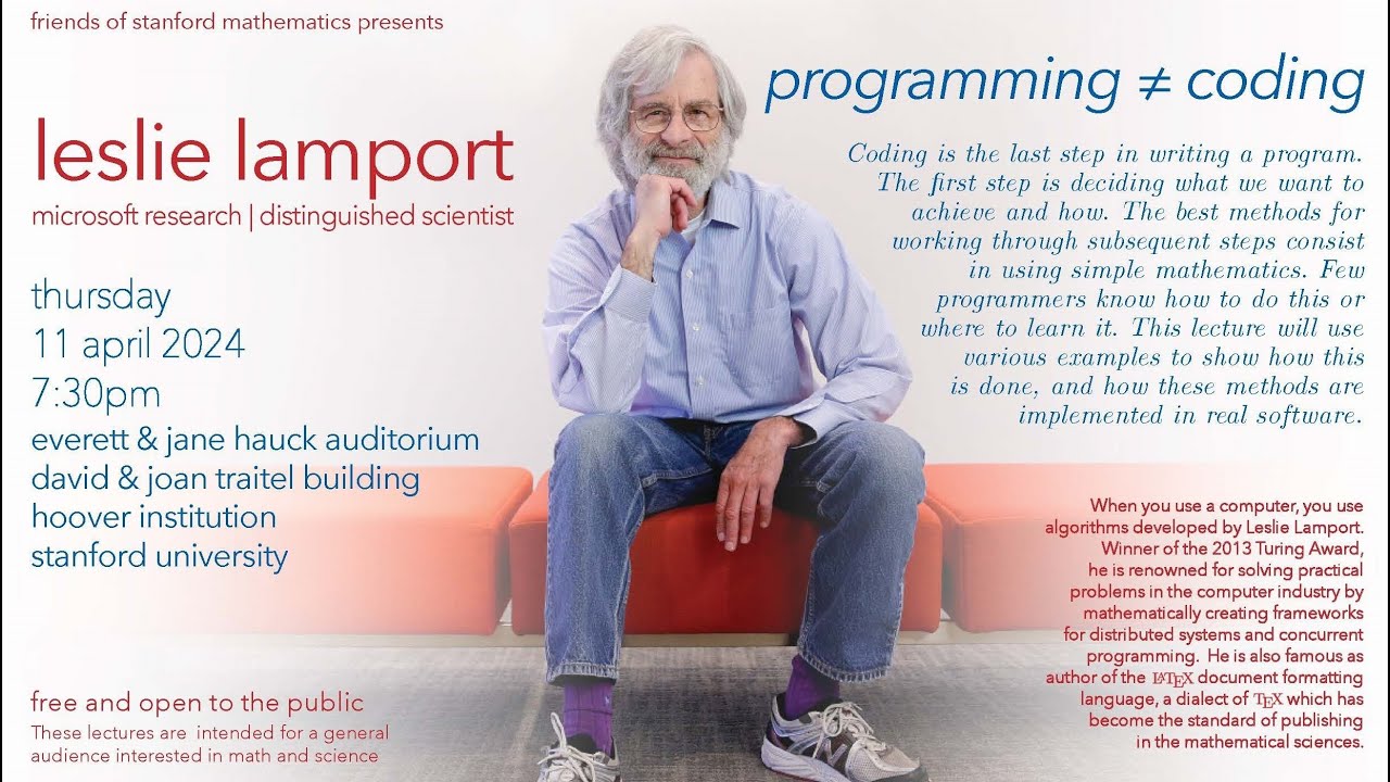 programming ≠ coding - Leslie Lamport