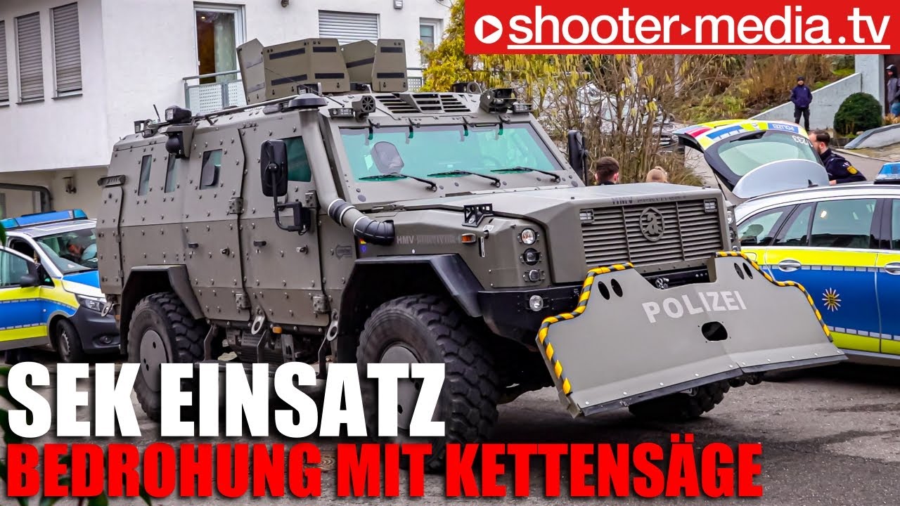 ⚠️  Mann bedroht mit laufender Kettensäge Polizeibeamte  ⚠️ | 🚨  SEK Einsatz  🚨