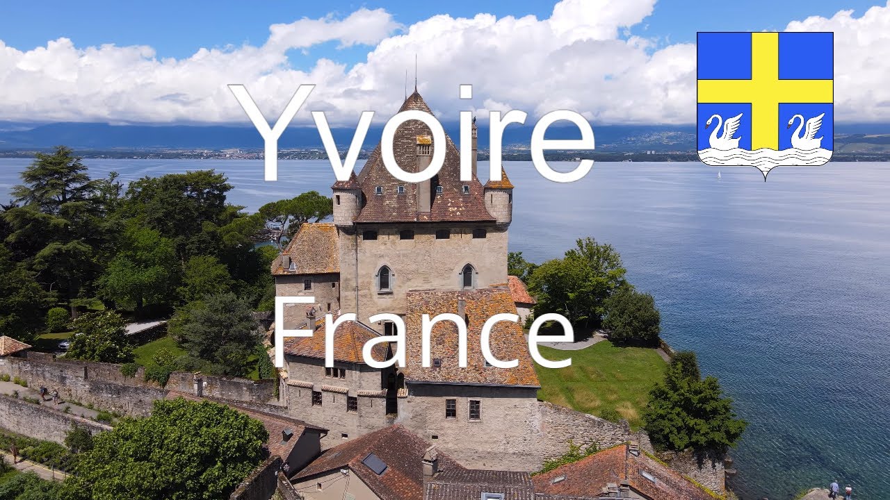 Traveling in Old Europe. Yvoire. France. 4K.
