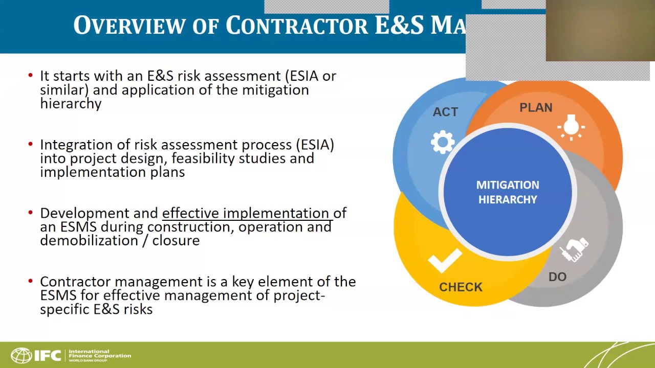 IFC Sustainability Webinar: IFC Good Practice Note on Managing Contractors' E&S Performance