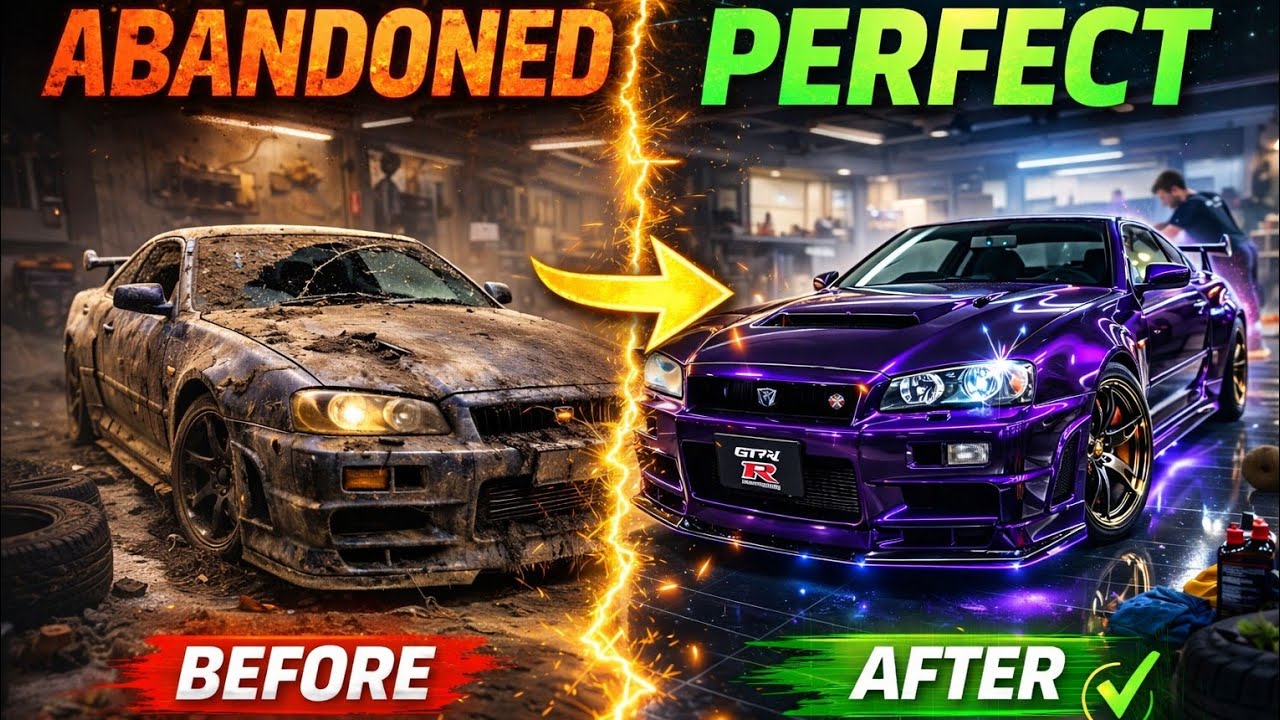 Abandoned Nissan Skyline GT-R R34 (1999) Comes Back to Life | Perfect ASMR Restoration