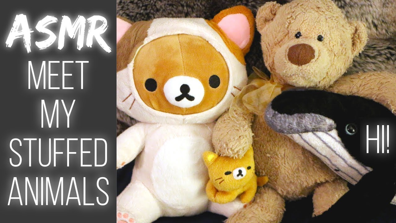 (Whispering) Meet My Stuffed Animals! Silly ASMR | Soft Sounds