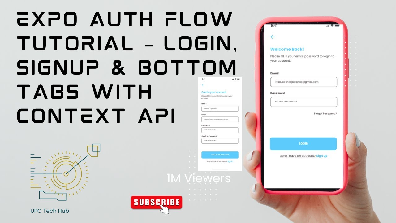 Expo Auth Flow Tutorial – Login, Signup & Bottom Tabs with Context API (Part 5)