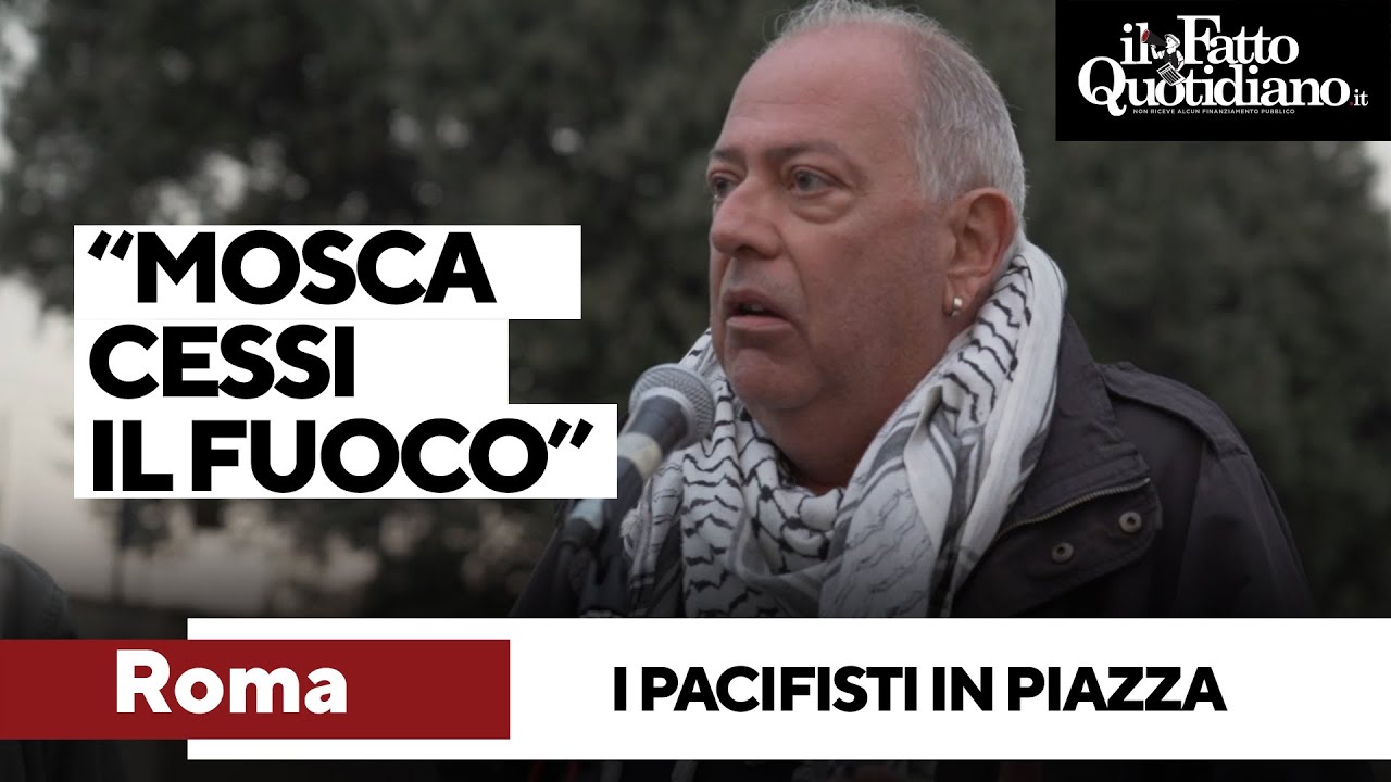 Pacifisti davanti all’ambasciata russa a Roma, ci sono anche due partiti comunisti