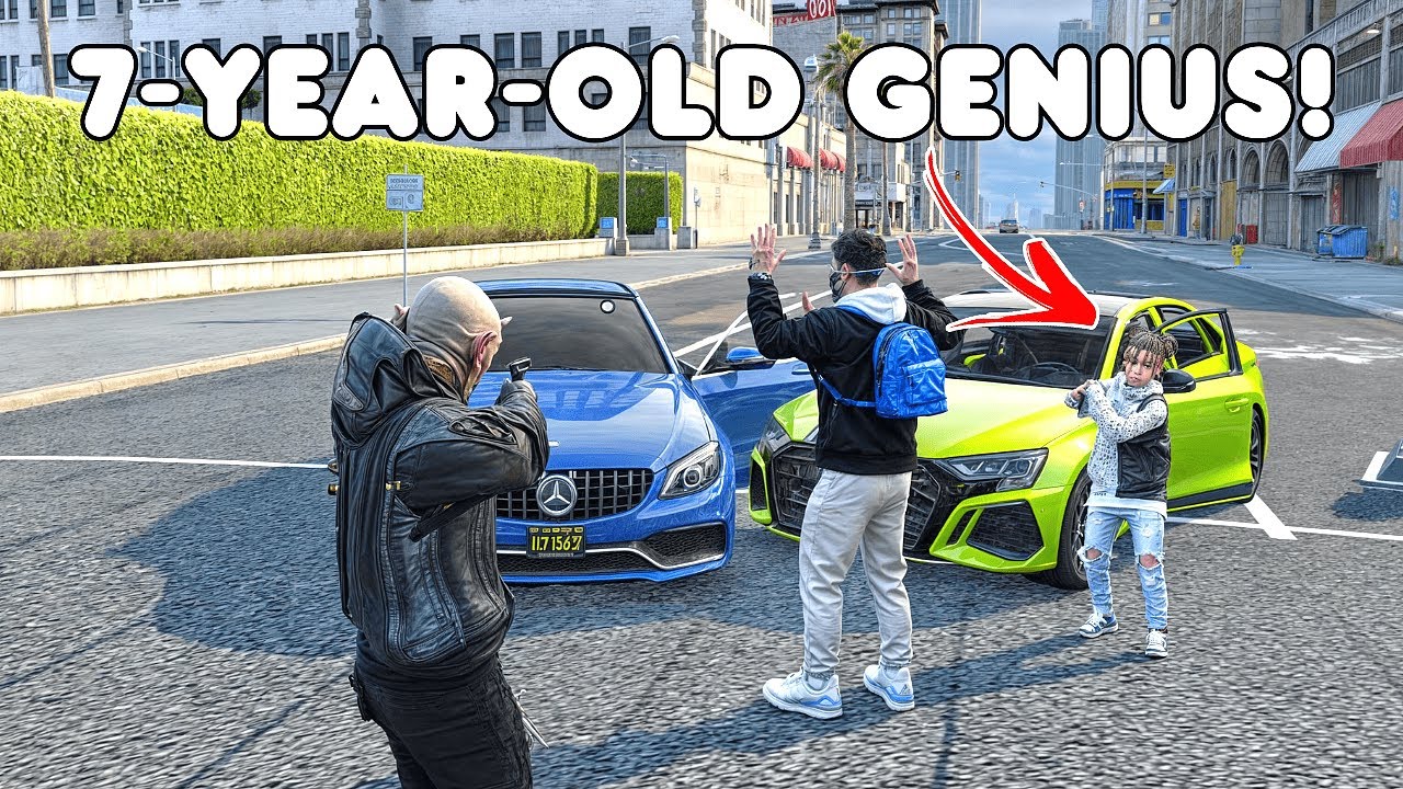 A Day in the Life of a CRIMINAL with My 7-Year-Old Son in GTA RP!