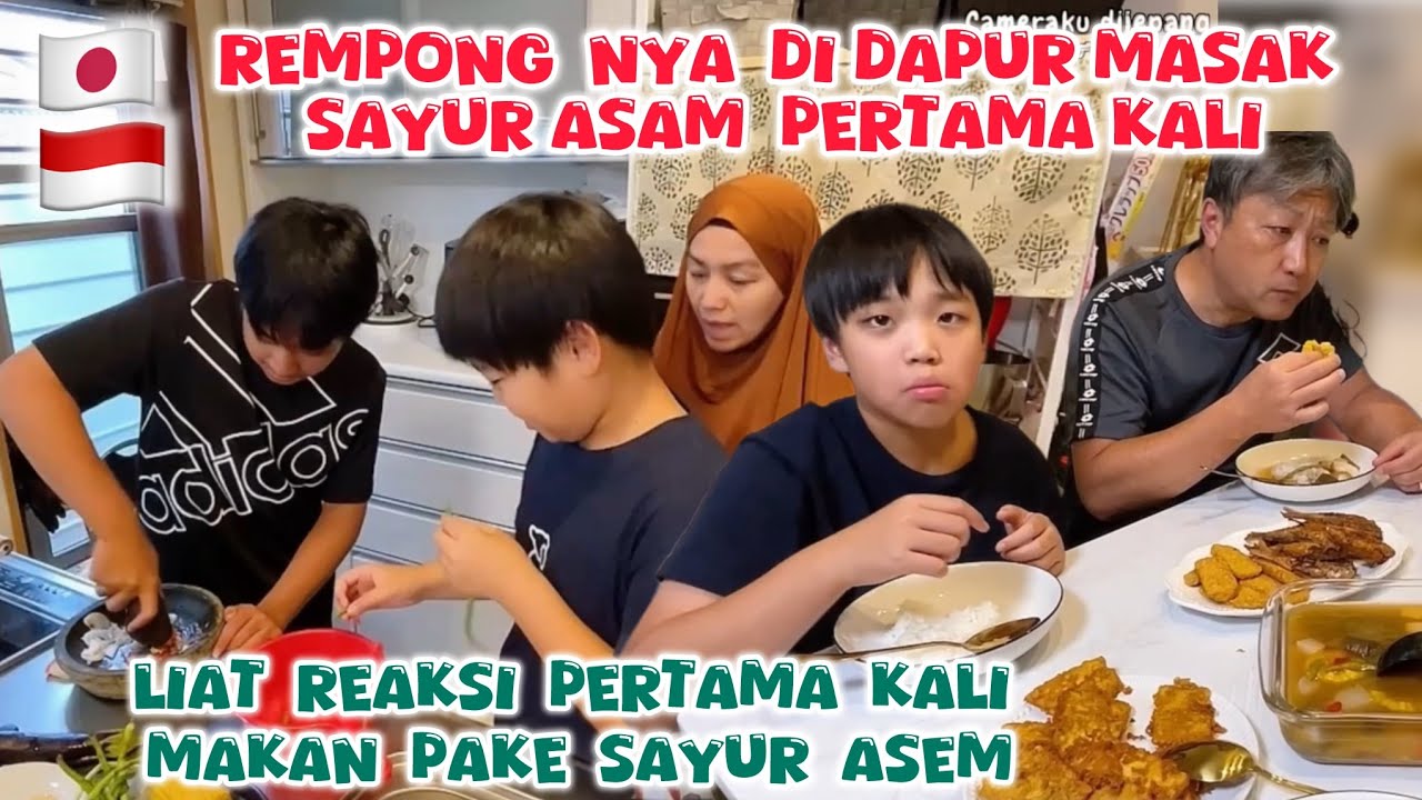 MASAK SAYUR ASEM  PERTAMA KALI APA KATA PAPI RIZUKI ZIA - MAMI MAH HAPPY