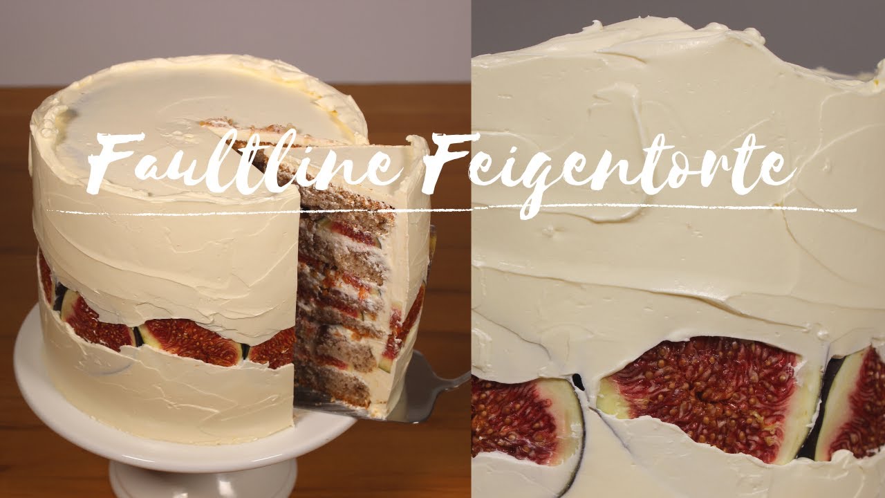FAULT LINE Feigentorte | Walnusstorte mit Joghurt-Honig Creme und Feigen | Torte dekorieren