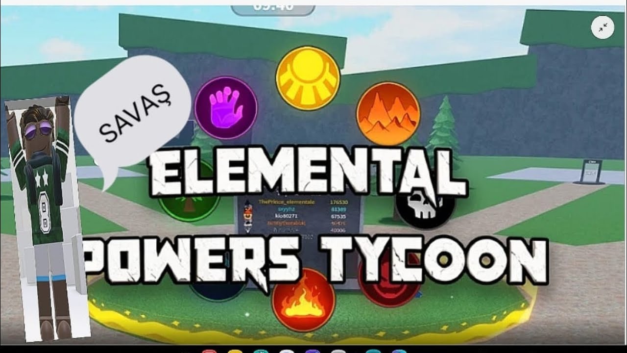 TYCOON YAPIP ADAMLARLA SAVAŞTIM-Roblox türkçe ELEMENTAL POWERS TYCOON
