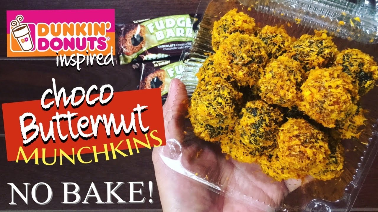 HOW TO MAKE CHOCO BUTTERNUT FUDGEE BAR MUNCHKINS | ALA DUNKIN DONUTS | NO BAKE | V19