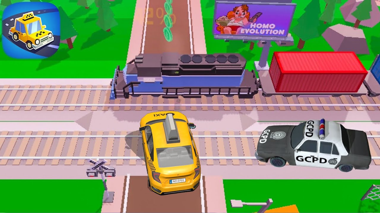 TAXI RUN - CRAZY DRIVER - Walkthrough Gameplay Honda Civic Sedan- All Levels Part #38