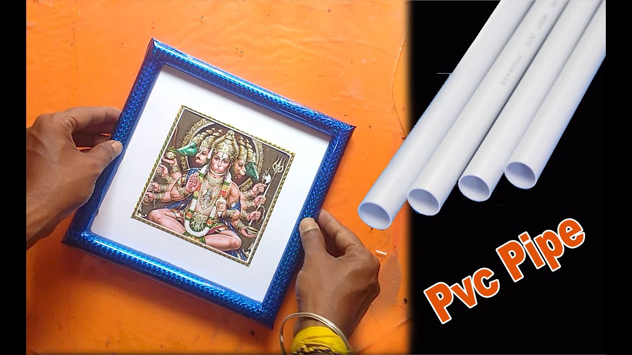 Beautiful photo frame making idea at home/Photo frame/pvc pipe