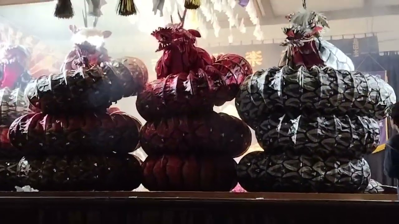 石見神楽 演目「大蛇２」 2024/10/4　昔ながらの神社内での雰囲気で　その1