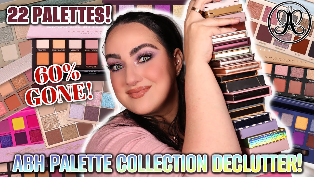 I Hoarded ABH Palettes for a Decade… Decluttering 60% of My Collection! 😭