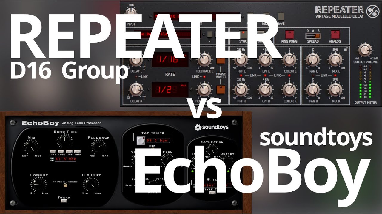 Soundtoys EchoBoy vs. D16 Group REPEATER: Popular Delay Plugins Compared | No Talking