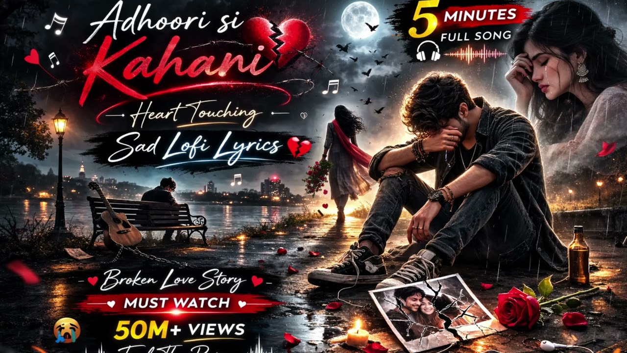Adhoori Si Kahani 💔 | Heart Touching Sad Lofi Lyrics | Broken Love Song 2026 #lofi #sad #trending 